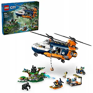 Lego kocke City Helikopter istraživača prašume u bazi 60437