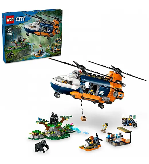 Lego kocke City Helikopter istraživača prašume u bazi 60437 Lego