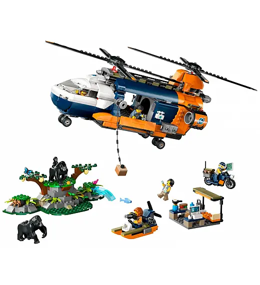 Lego kocke City Helikopter istraživača prašume u bazi 60437 Lego