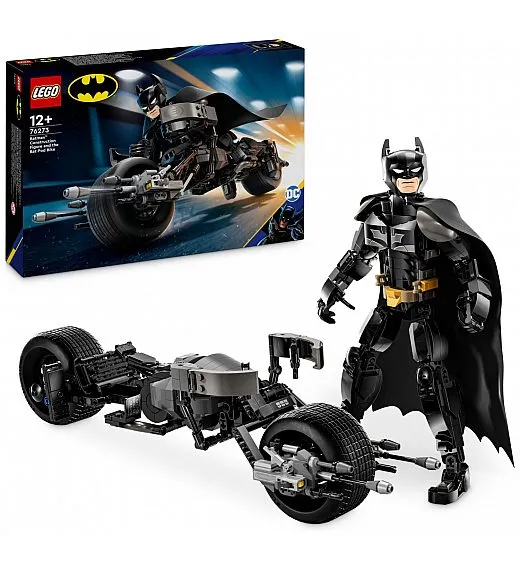 Lego kocke Super Heroes Složiva figura Batmana i motocikl Bat-Pod 76273 Lego