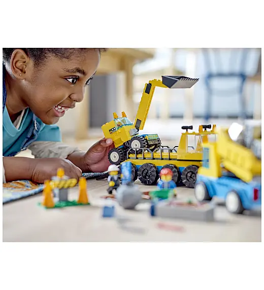 Kocke City Građevinski kamioni i kran s kuglom za rušenje 60391 Lego