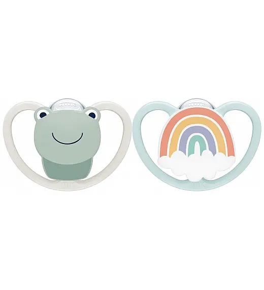Nuk tolažilna duda - silikon Space s1 (0-6m), 2 kos/box NUK
