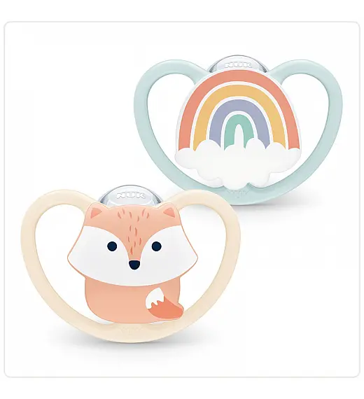 Nuk tolažilna duda - silikon Space s1 (0-6m), 2 kos/box NUK