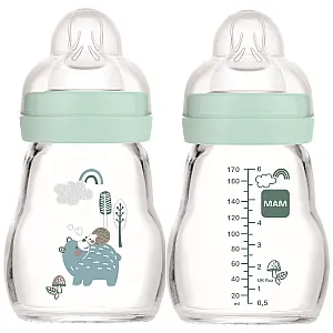 MAM steklenička steklena 170ml sort 638046