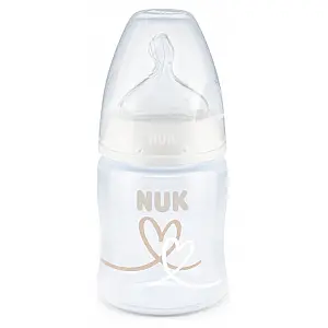 Nuk steklenička plastična FC+ z vrgrajenim temperaturnim indikatorjem 150ml silikon 0-6m