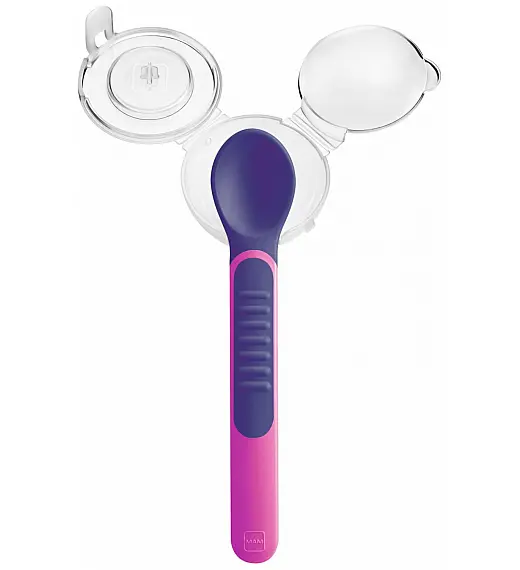 MAM žlice set 2 mekane sa poklopcem 6+mj 504495 MAM