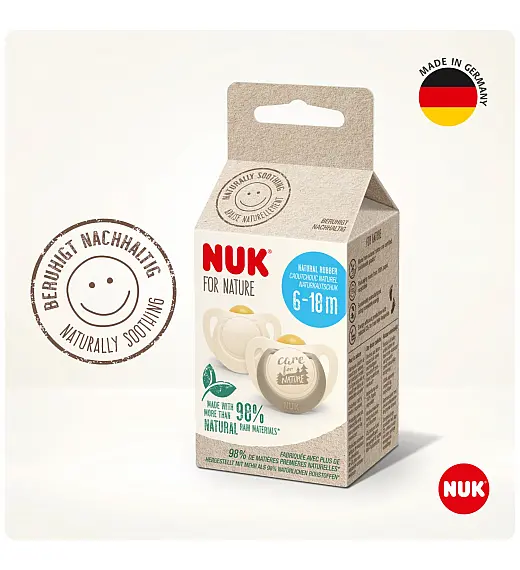 NUK duda varalica - lateks For Nature For Nature 6-18m, 2/1 NUK