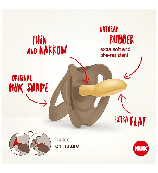 NUK duda varalica - lateks For Nature For Nature 6-18m, 2/1 NUK