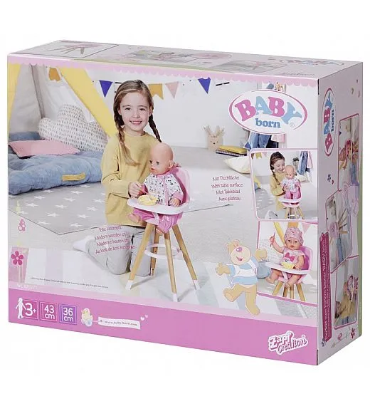 Drvena visoka stolica Zapf Baby Born Zapf Baby Born