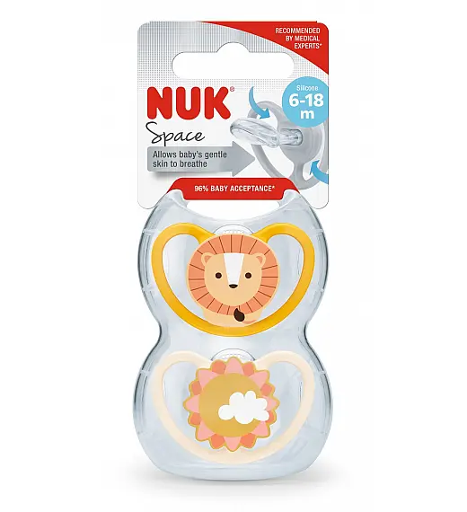 Nuk duda varalica - silikon Space s2 (6-18), 2 kom/kut NUK