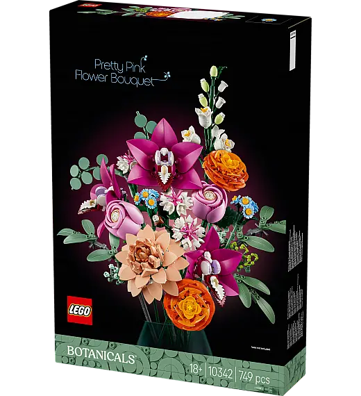 LEGO® Botanicals 10342 Čudovit šopek z rožnatimi cvetovi Lego