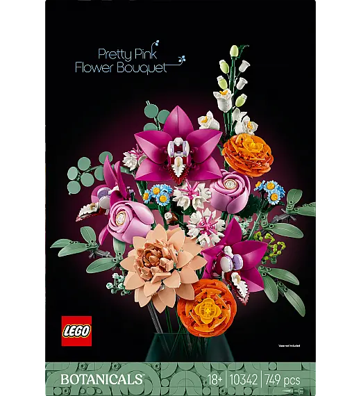 LEGO® Botanicals 10342 Čudovit šopek z rožnatimi cvetovi Lego