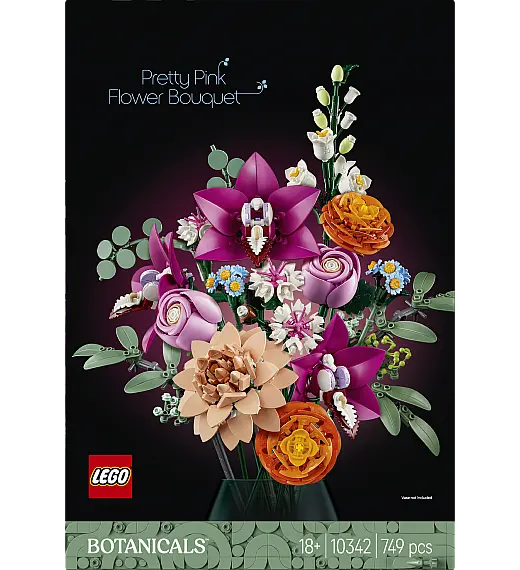 LEGO® Botanicals 10342 Čudovit šopek z rožnatimi cvetovi Lego