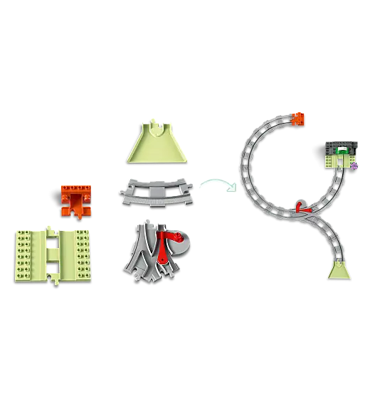 Kocke Duplo Proširenja: željeznički tunel i tračnice 10425 Lego