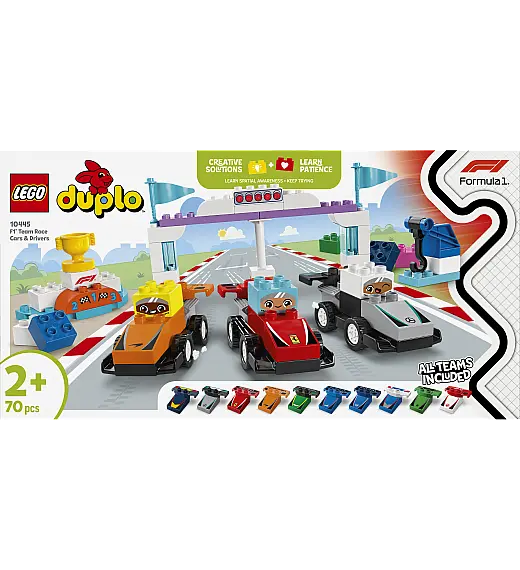 Kocke Duplo Dirkalniki in dirkalci ekipe F1® 10445 Lego