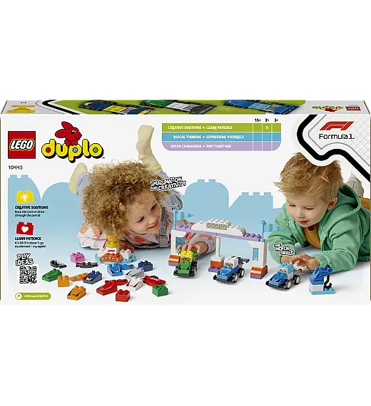 Kocke Duplo Dirkalniki in dirkalci ekipe F1® 10445 Lego