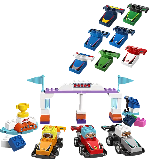 Kocke Duplo Dirkalniki in dirkalci ekipe F1® 10445 Lego