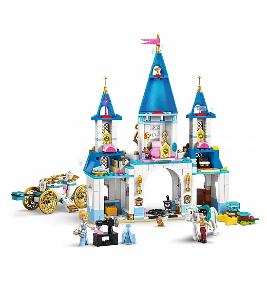 Lego® Disney Princess™ 43275 Pepelkin grad in kočija s konjsko vprego Lego