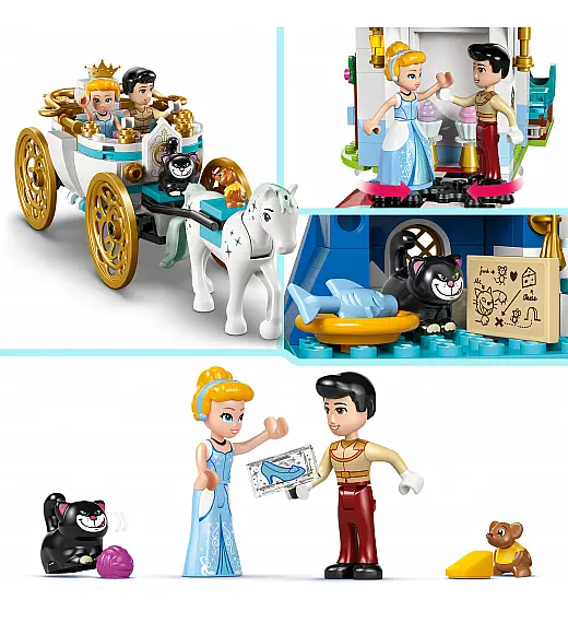 Lego® Disney Princess™ 43275 Pepelkin grad in kočija s konjsko vprego Lego