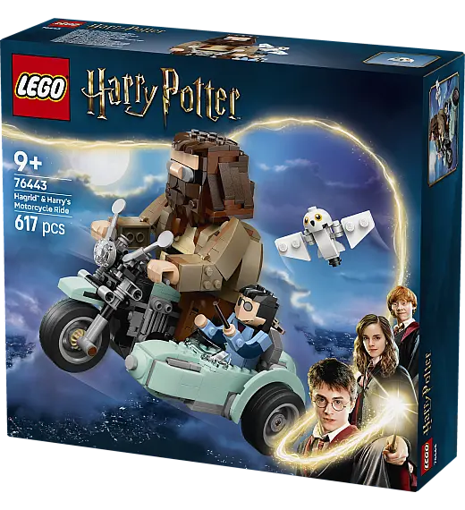 Kocke Harry Potter Hagridova™ in Harryjeva vožnja z motornim kolesom 76343 Lego
