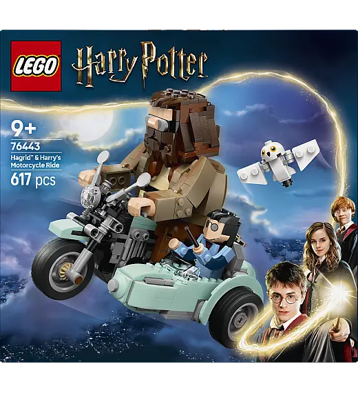 Kocke Harry Potter Hagridova™ in Harryjeva vožnja z motornim kolesom 76343 Lego