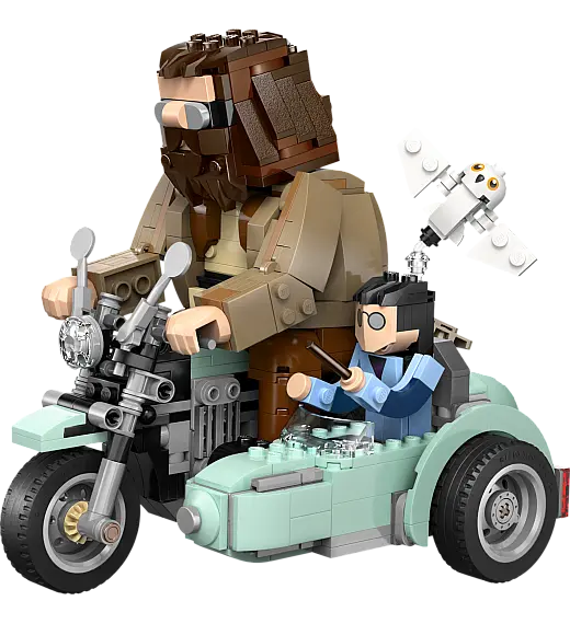 Kocke Harry Potter Hagridova™ in Harryjeva vožnja z motornim kolesom 76343 Lego