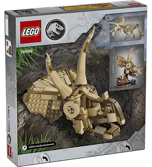 Kocke Jurassic World Fosili dinosaura: lubanja triceratopsa 76969 Lego