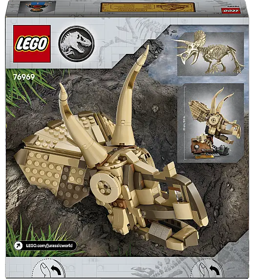 Kocke Jurassic World Fosili dinosaura: lubanja triceratopsa 76969 Lego