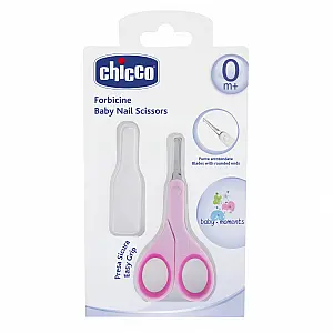 Chicco škarjice s pokrovčkom pink