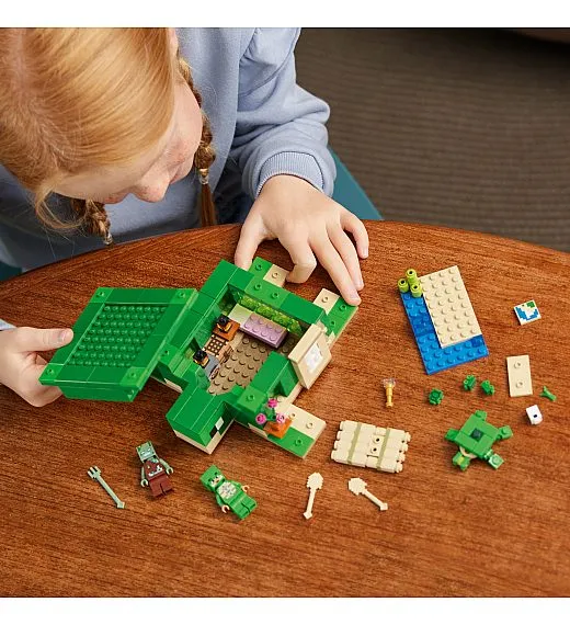 Kocke Minecraft Želvja hiška na plaži 21254 Lego