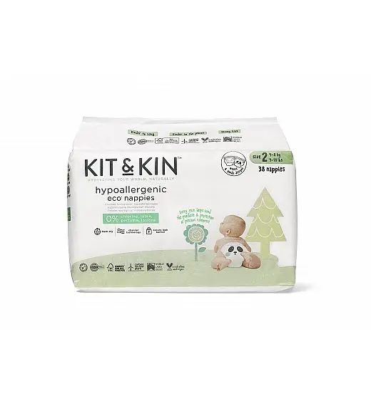 Kit&Kin plenice velikost 2, (4-8 kg) 38 kos kos 54127N Kit&Kin