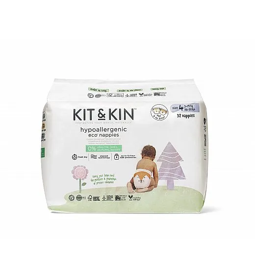 Kit&Kin plenice velikost 4, (9-14 kg) 32 kos kos 54141N Kit&Kin