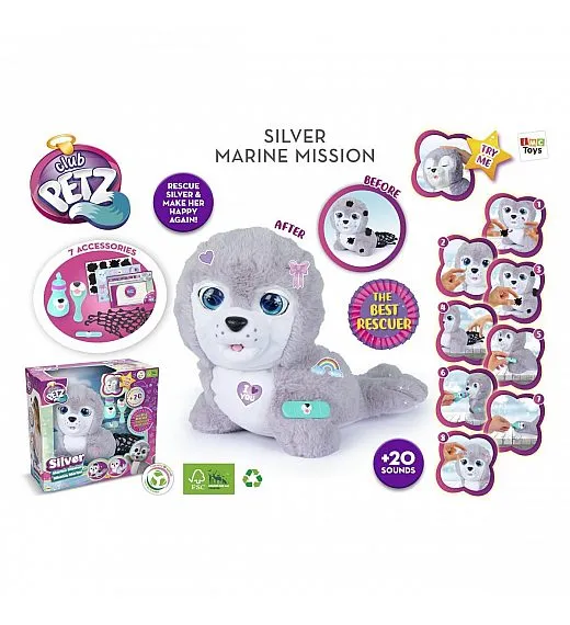 Imc Toys plišasti tjulenj Silver Imc Toys