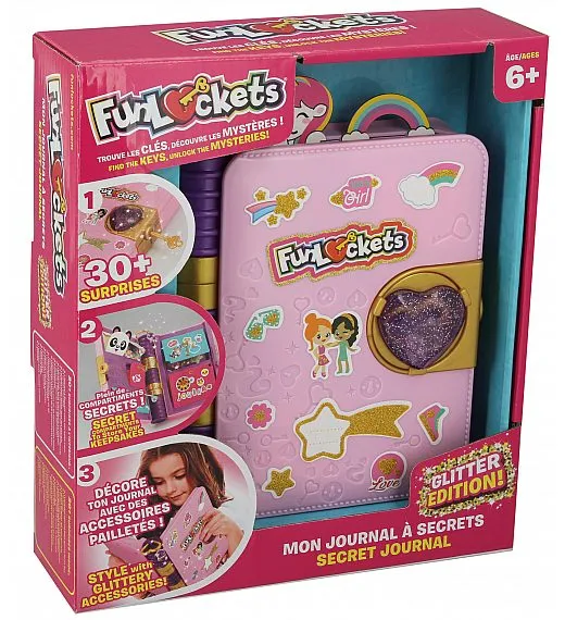Funlockets Skrivnostni dnevnik Glitter Funlockets
