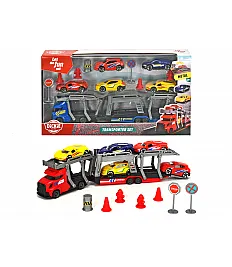 Dickie tovornjak s prikolico za prevoz avtomobilov 30 cm Dickie tovornjak s prikolico za prevoz avtomobilov 30 cm