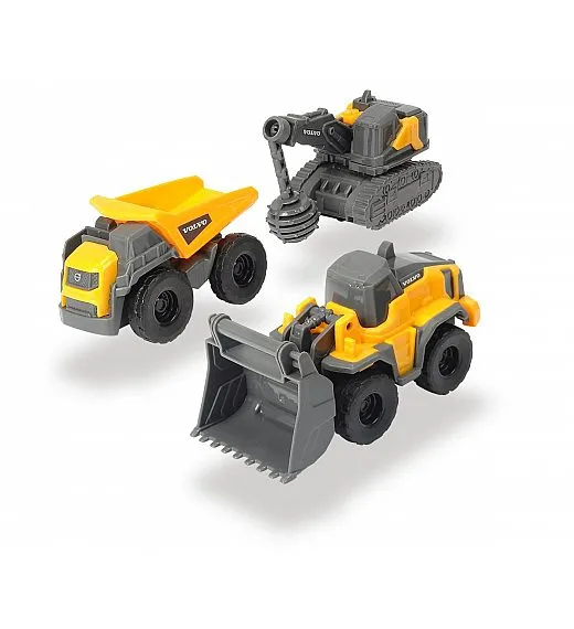 Dickie delovni strojev Volvo 3 kom dolžina 9 cm, 2 sort DIckie