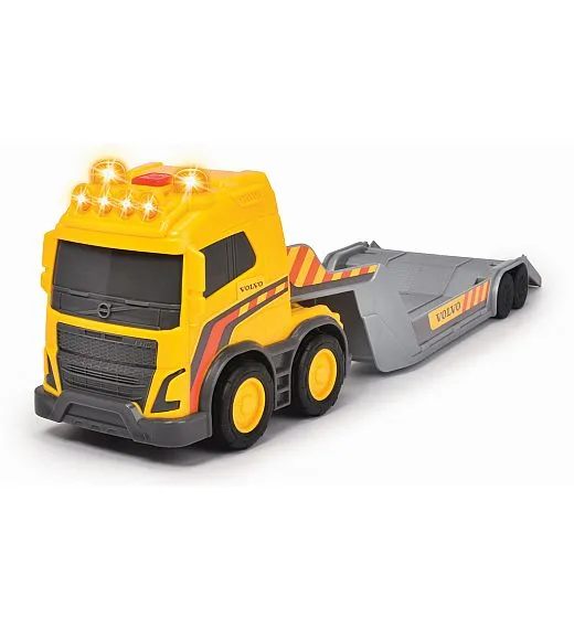 Dickie delovni tovornjak Volvo s prikolico za prevoz strojev 32 cm DIckie