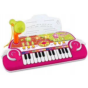 Bontempi klaviature z mikrofonom roza 122972