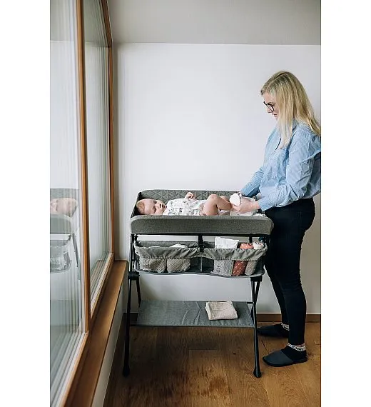FreeON zložljiva previjalna miza Lia grey 82092 FreeON