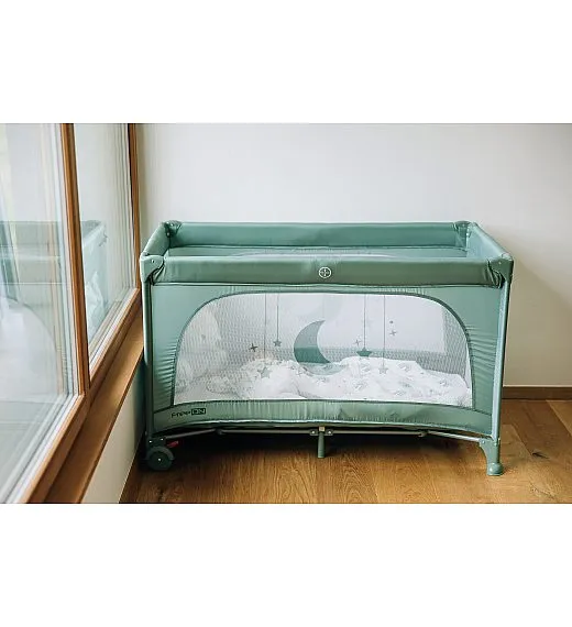FreeON prenosna postelja Nook z odprtino green FreeON