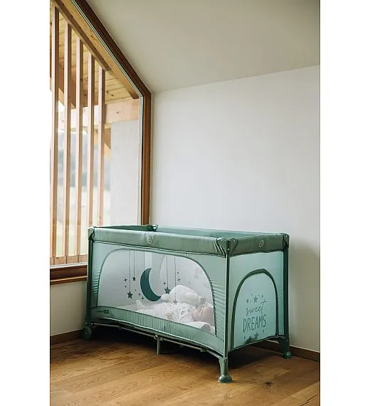 FreeON prenosna postelja Nook z odprtino green FreeON