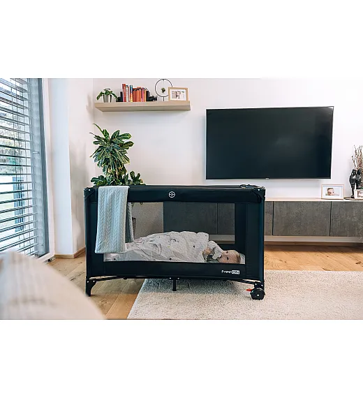 FreeON prenosna postelja Snooze black 85666 FreeON