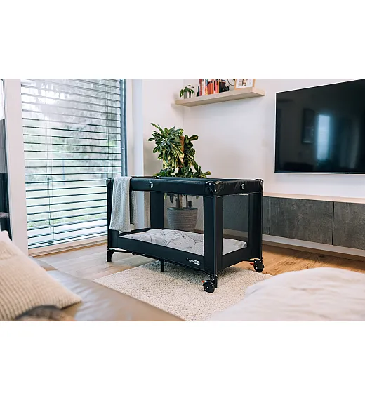 FreeON prenosna postelja Snooze black 85666 FreeON