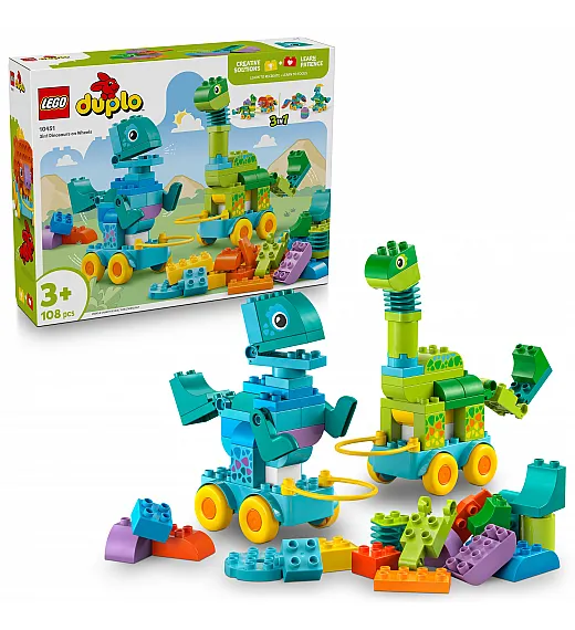Kocke Duplo Dinozavri na kolesih 3v1 10451 Lego