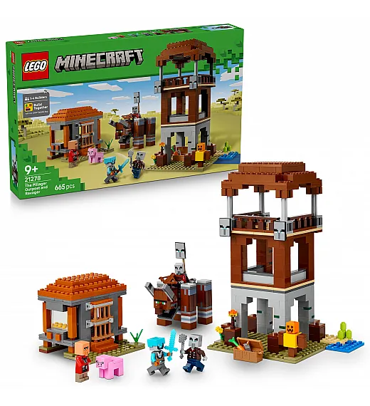 Kocke Minecraft Plenilska postojanka in Uničevalec 21278 Lego