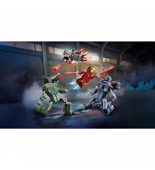 Lego® Super Heroes 76320 Iron Man in War Machine proti dronom Hammer Lego