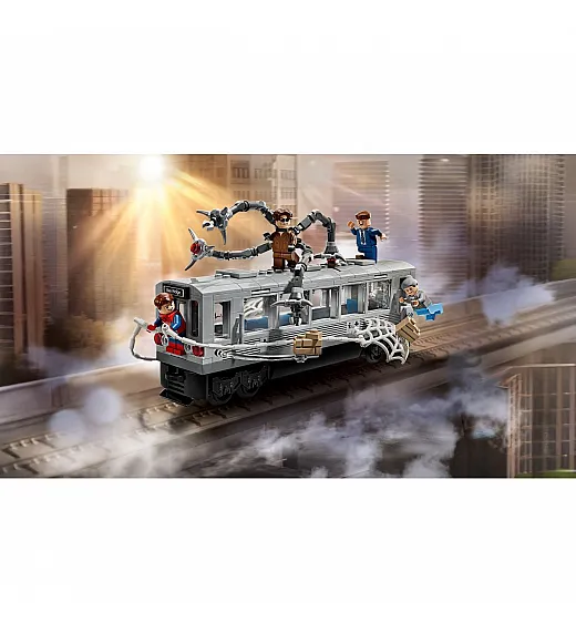 Lego® Super Heroes 76321 Spider-Man proti Doc Ocku, prizor na podzemnem vlaku Lego