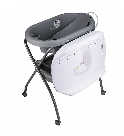 FreeON stojalo z banjico Swan in s previjalno podlogo grey 85789 FreeON