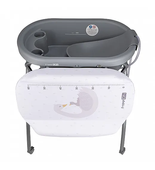 FreeON stojalo z banjico Swan in s previjalno podlogo grey 85789 FreeON
