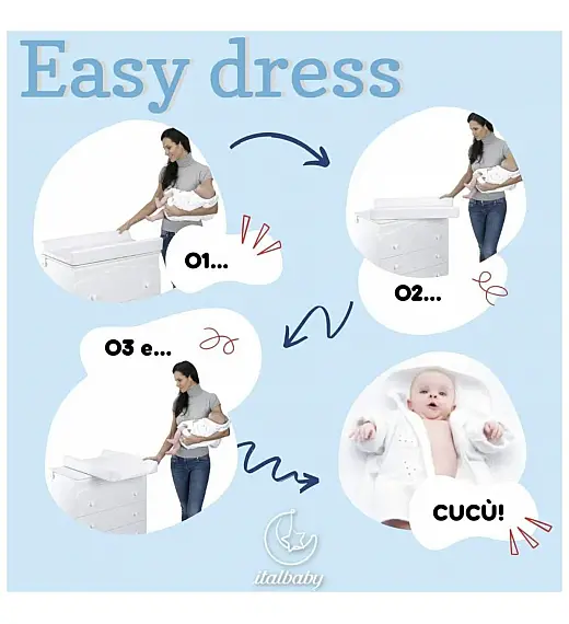 Vrtljivi pult za previjalno mizo EASY DRESS